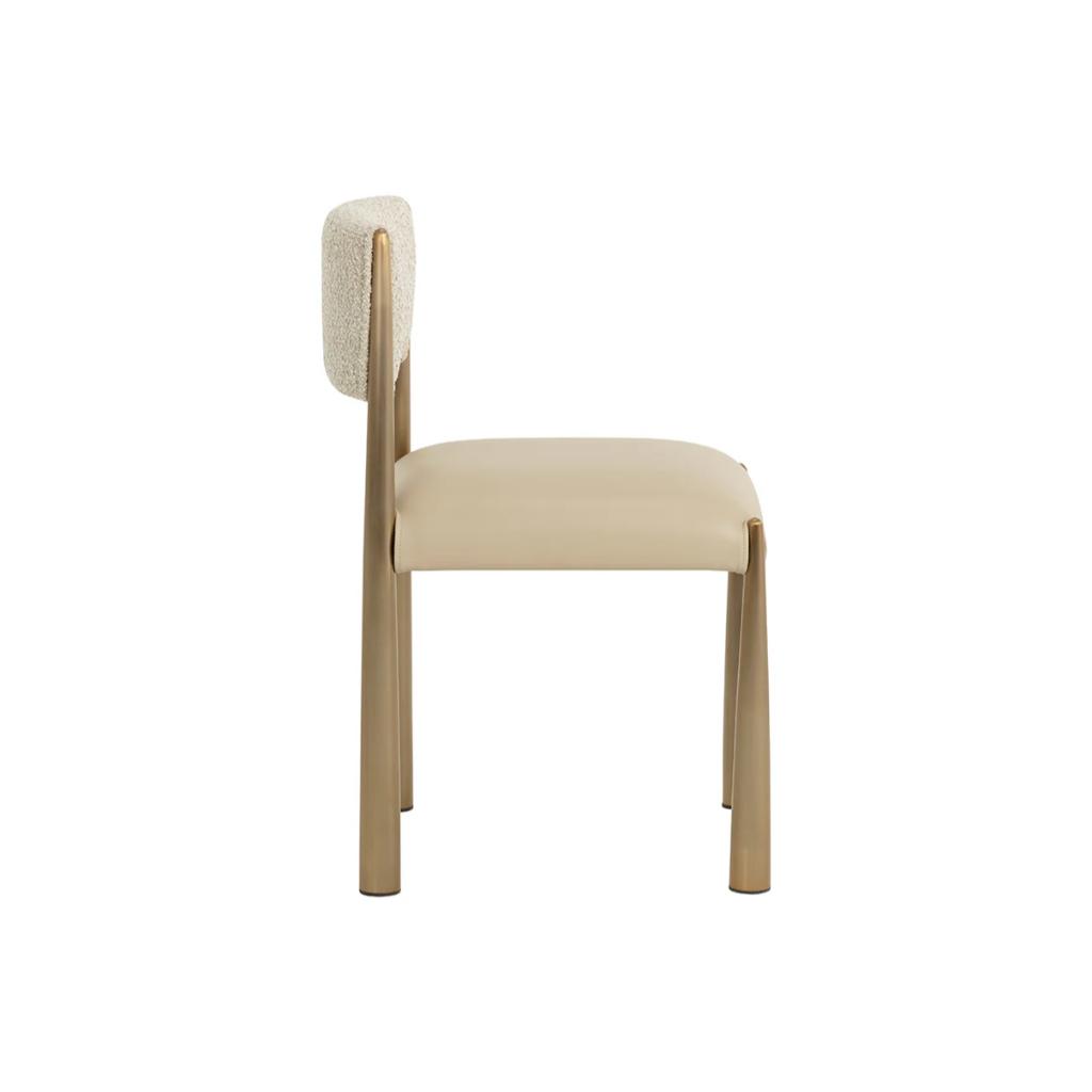 SUNPAN Bayard Faux Leather Armless Dining Chair