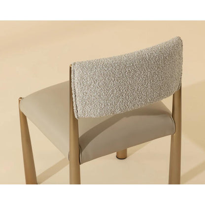 SUNPAN Bayard Faux Leather Armless Dining Chair