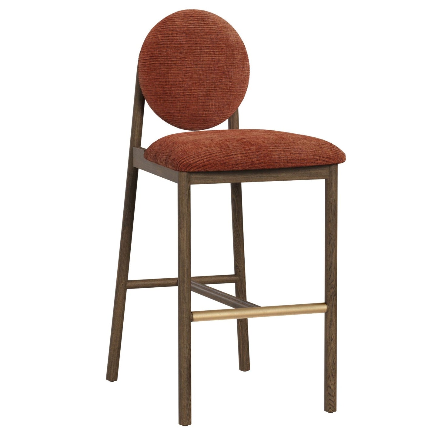 SUNPAN Orabell Mid-Century Faux Leather Barstool