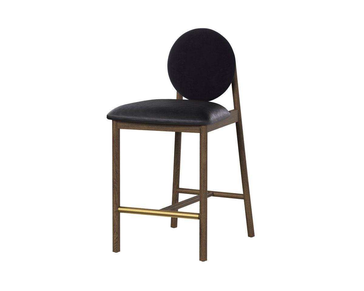 SUNPAN Orabell Mid-Century Faux Leather Counter Stool