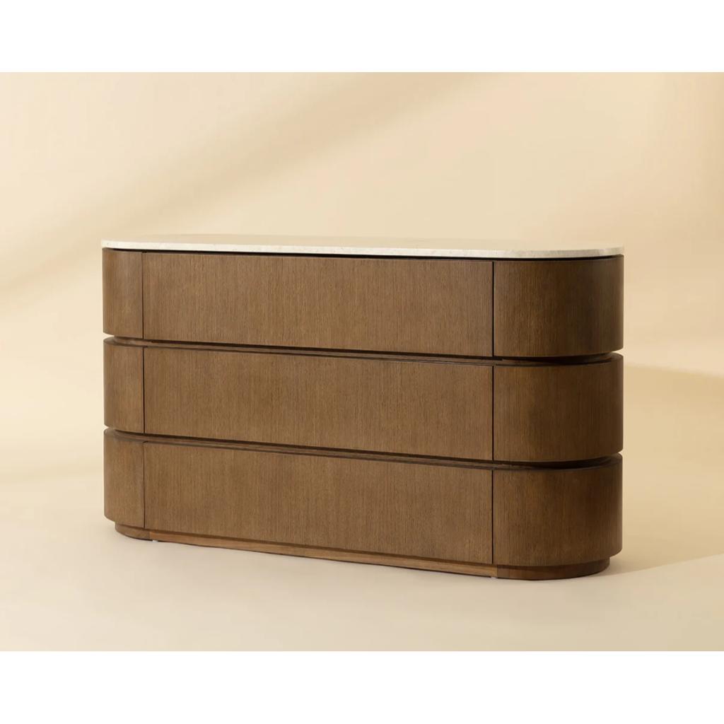SUNPAN Caldora Three Drawers Wood Dresser