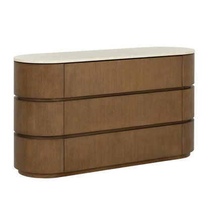 SUNPAN Caldora Three Drawers Wood Dresser