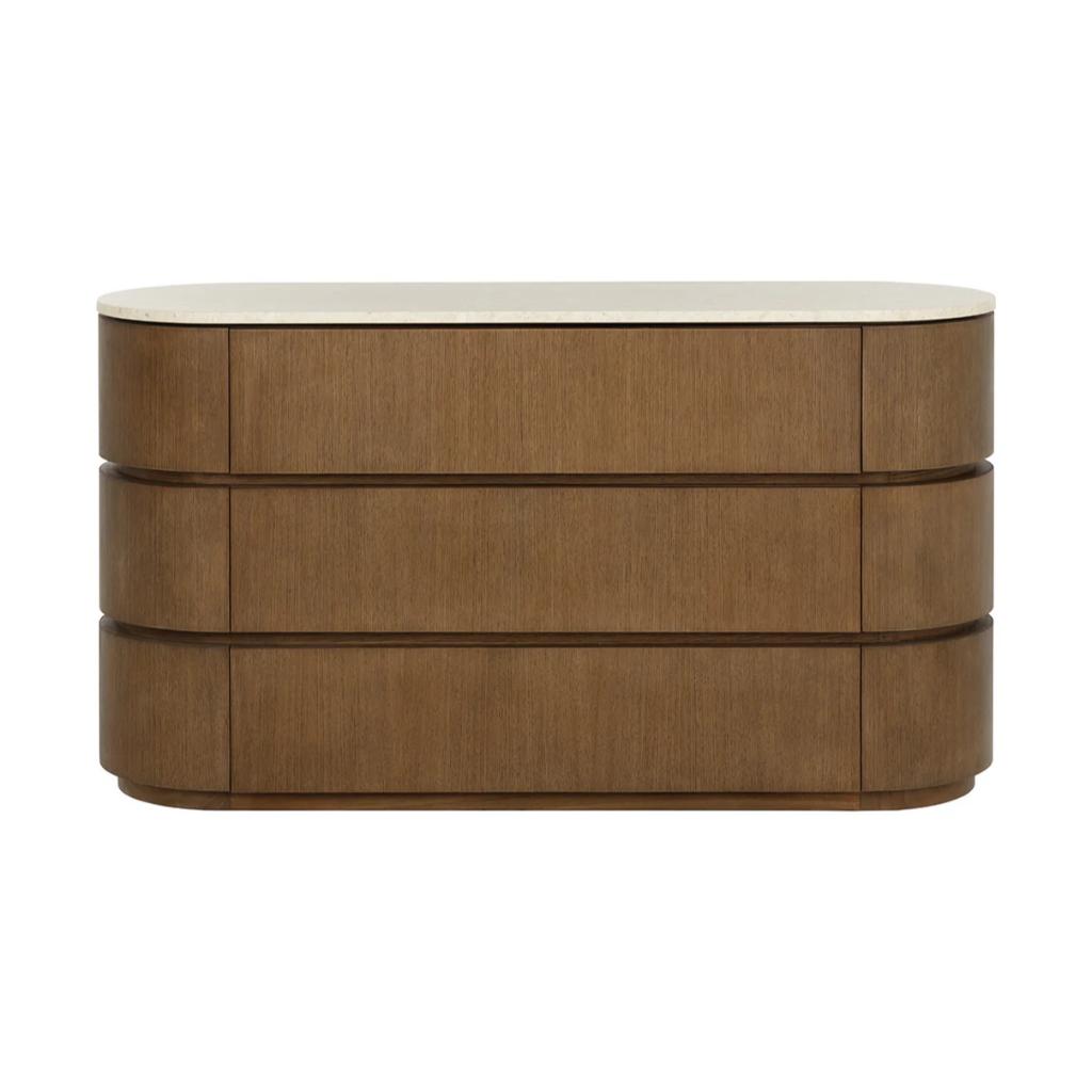 SUNPAN Caldora Three Drawers Wood Dresser