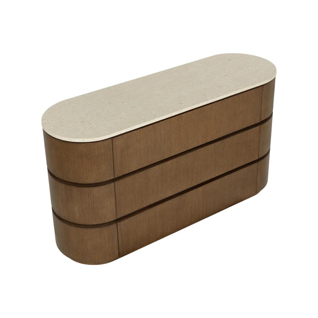 SUNPAN Caldora Three Drawers Wood Dresser