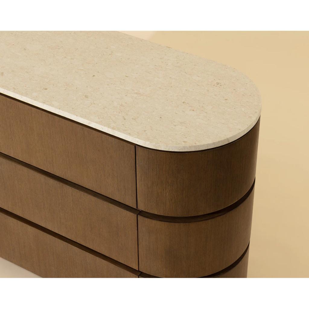 SUNPAN Caldora Three Drawers Wood Dresser