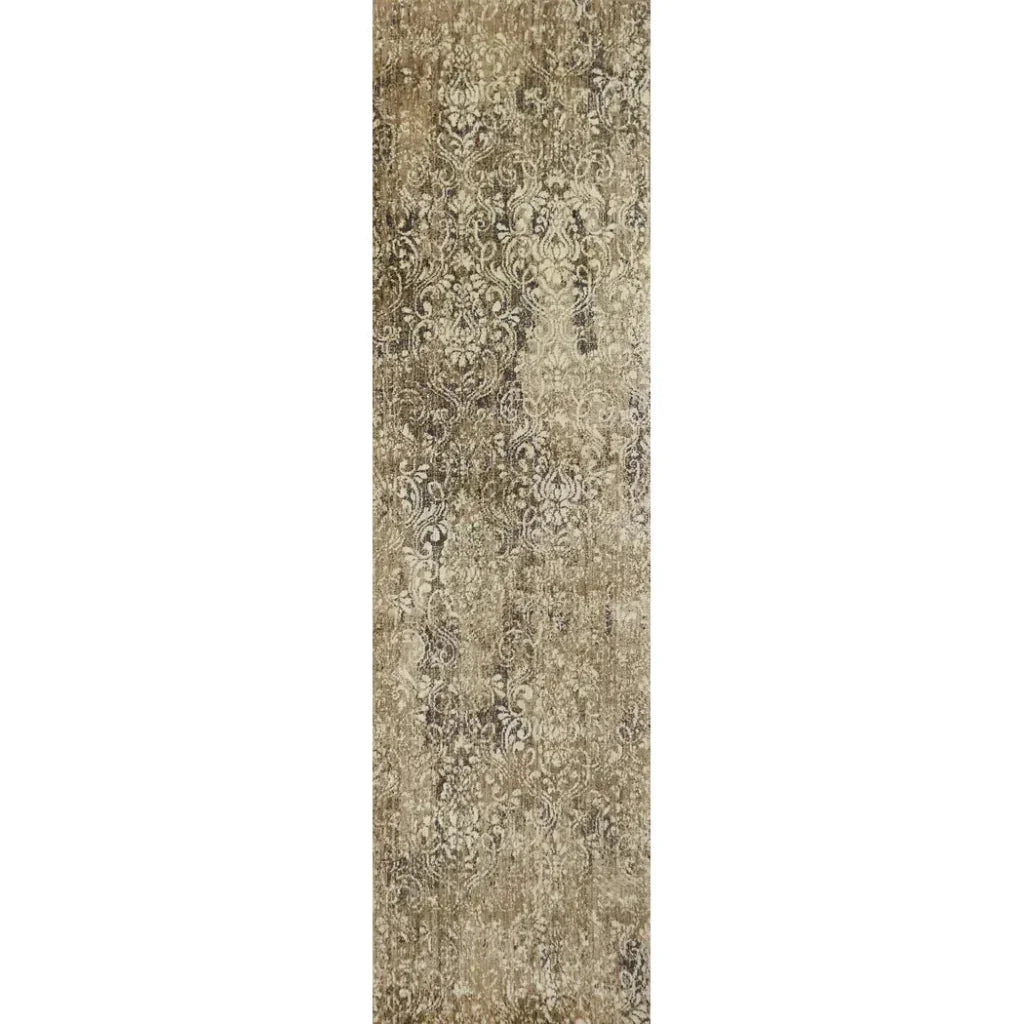 Arla Damask Brown Large Area Rugs For Living Room - LOOMLAN - LOOMLAN - Area Rugs