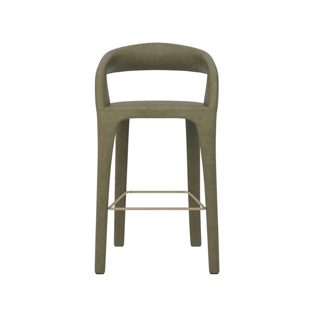 SUNPAN Atika Faux Leather Sculpted Barstool