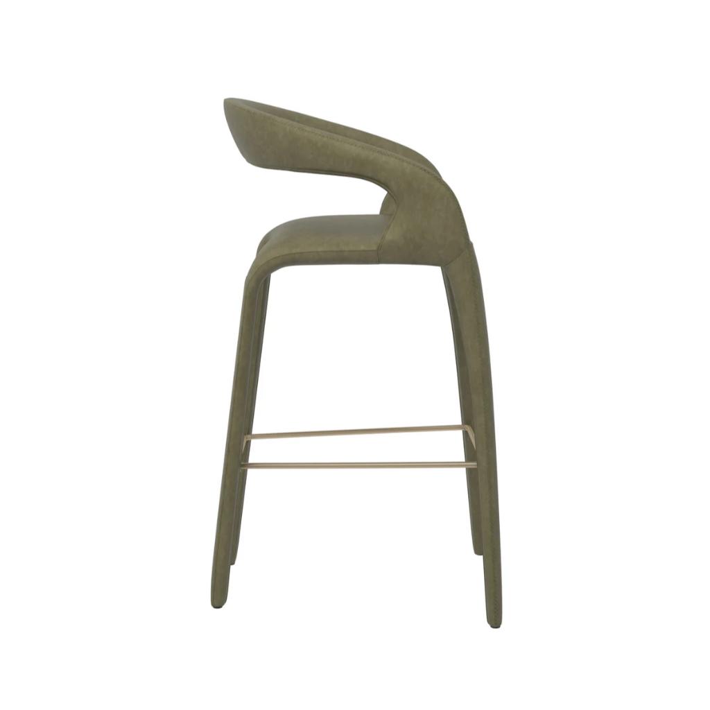 SUNPAN Atika Faux Leather Sculpted Barstool