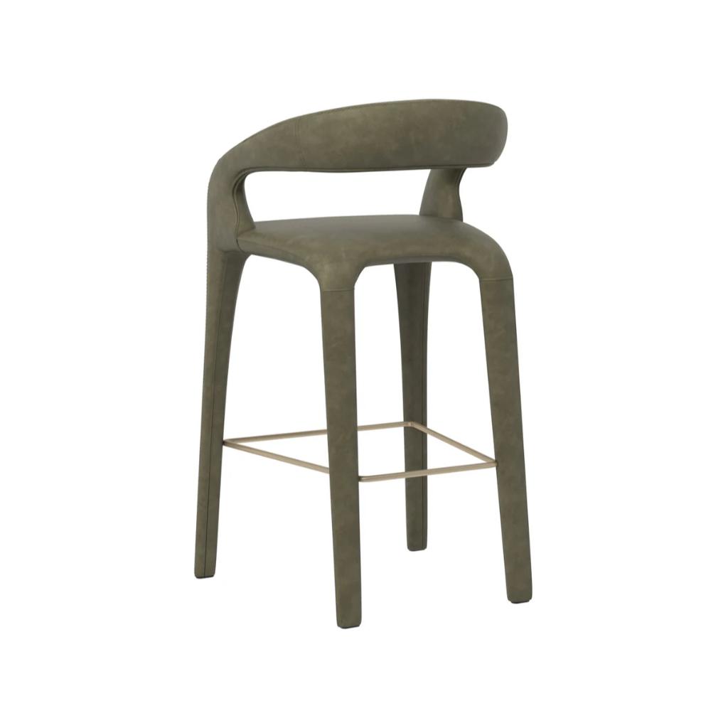 SUNPAN Atika Faux Leather Sculpted Barstool