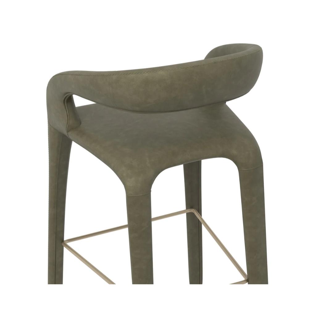 SUNPAN Atika Faux Leather Sculpted Barstool