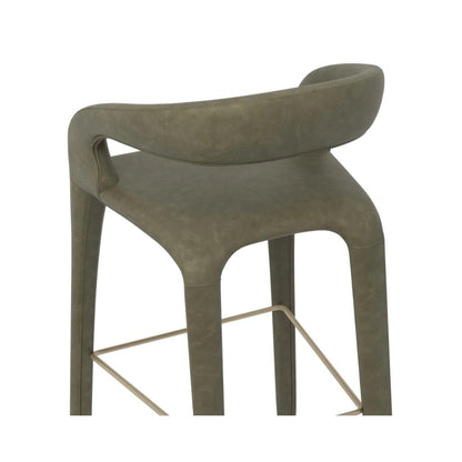SUNPAN Atika Faux Leather Sculpted Barstool