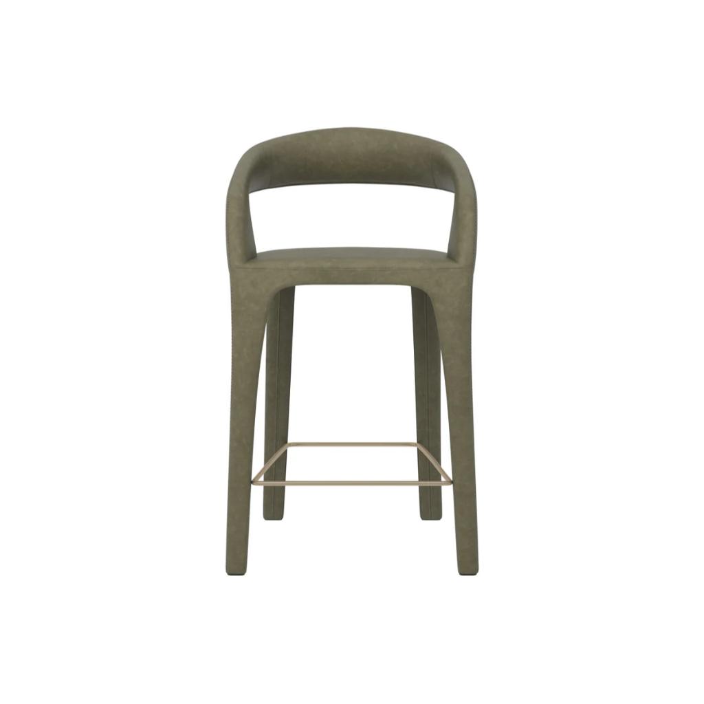 SUNPAN Atika Faux Leather Sculpted Counter Stool