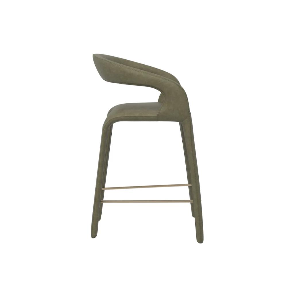 SUNPAN Atika Faux Leather Sculpted Counter Stool
