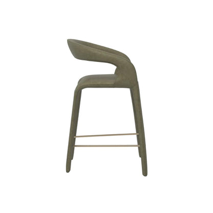 SUNPAN Atika Faux Leather Sculpted Counter Stool