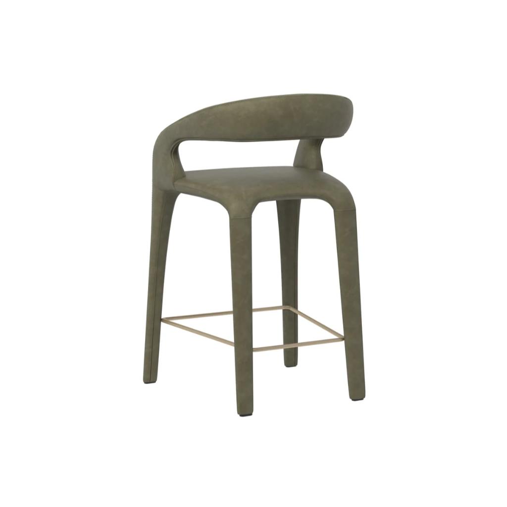 SUNPAN Atika Faux Leather Sculpted Counter Stool