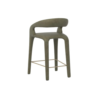 SUNPAN Atika Faux Leather Sculpted Counter Stool
