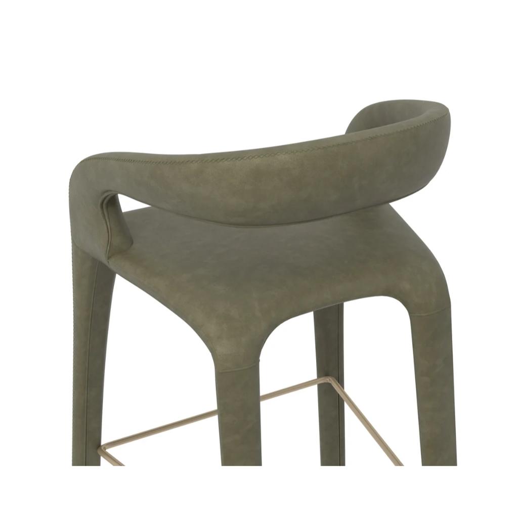 SUNPAN Atika Faux Leather Sculpted Counter Stool