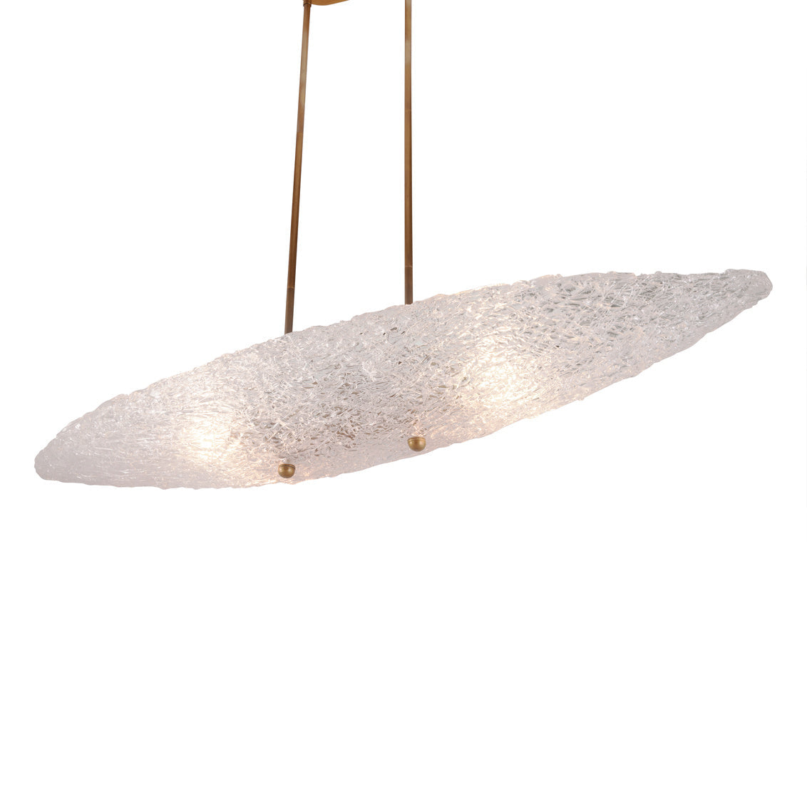 Frost Oval Textured Glass Chandelier