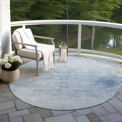 Kaelas Blue Washable Indoor-Outdoor Rug