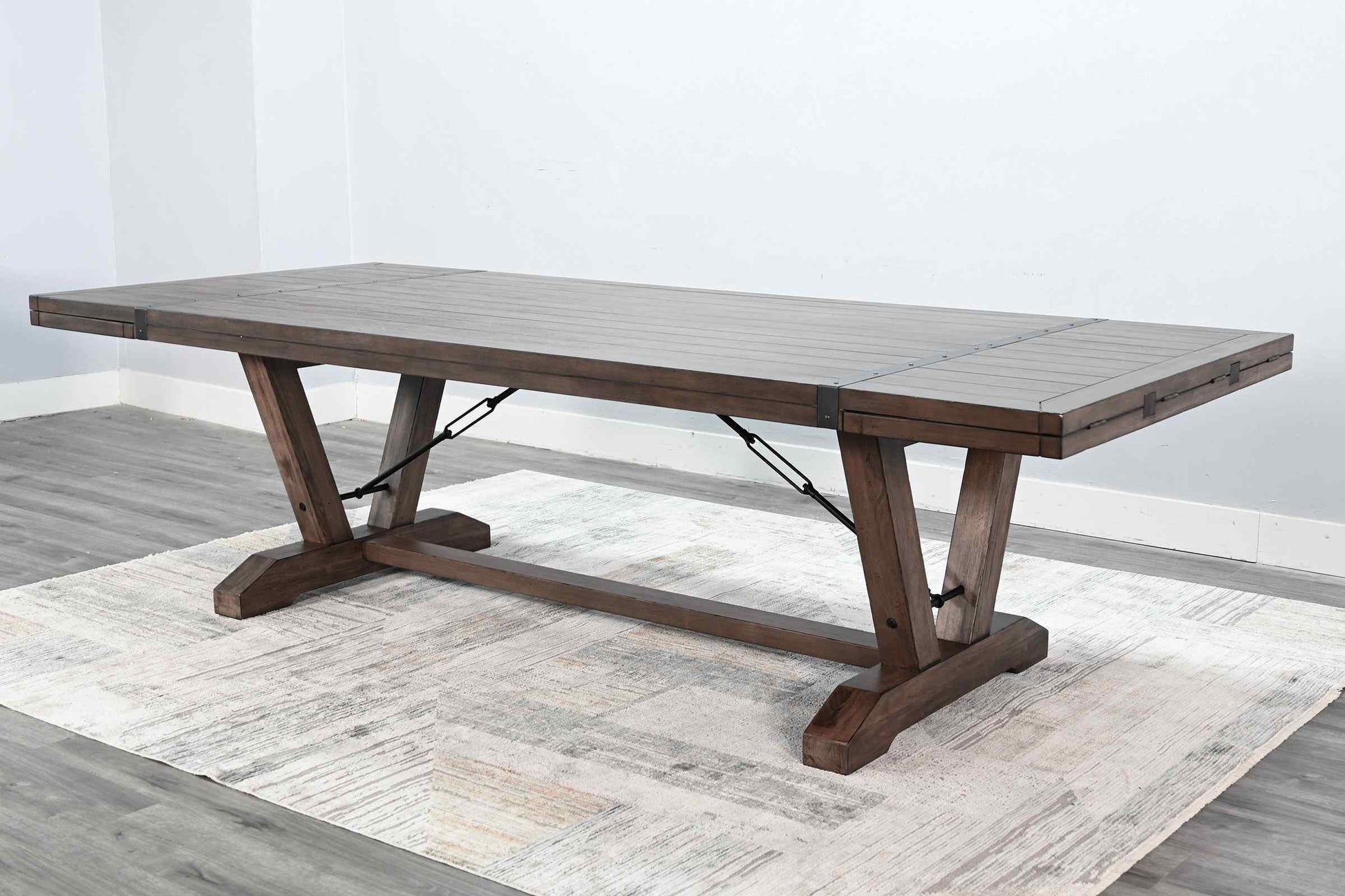 Sunny D Yellowstone Extendable Dining Table with Folding Leaves