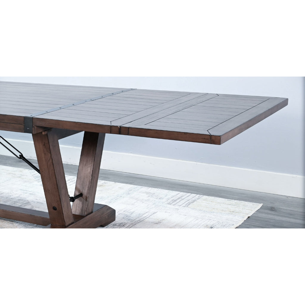 Sunny D Yellowstone Extendable Dining Table with Folding Leaves