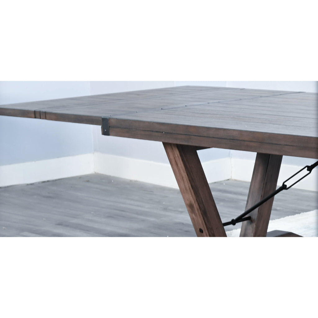 Sunny D Yellowstone Extendable Dining Table with Folding Leaves