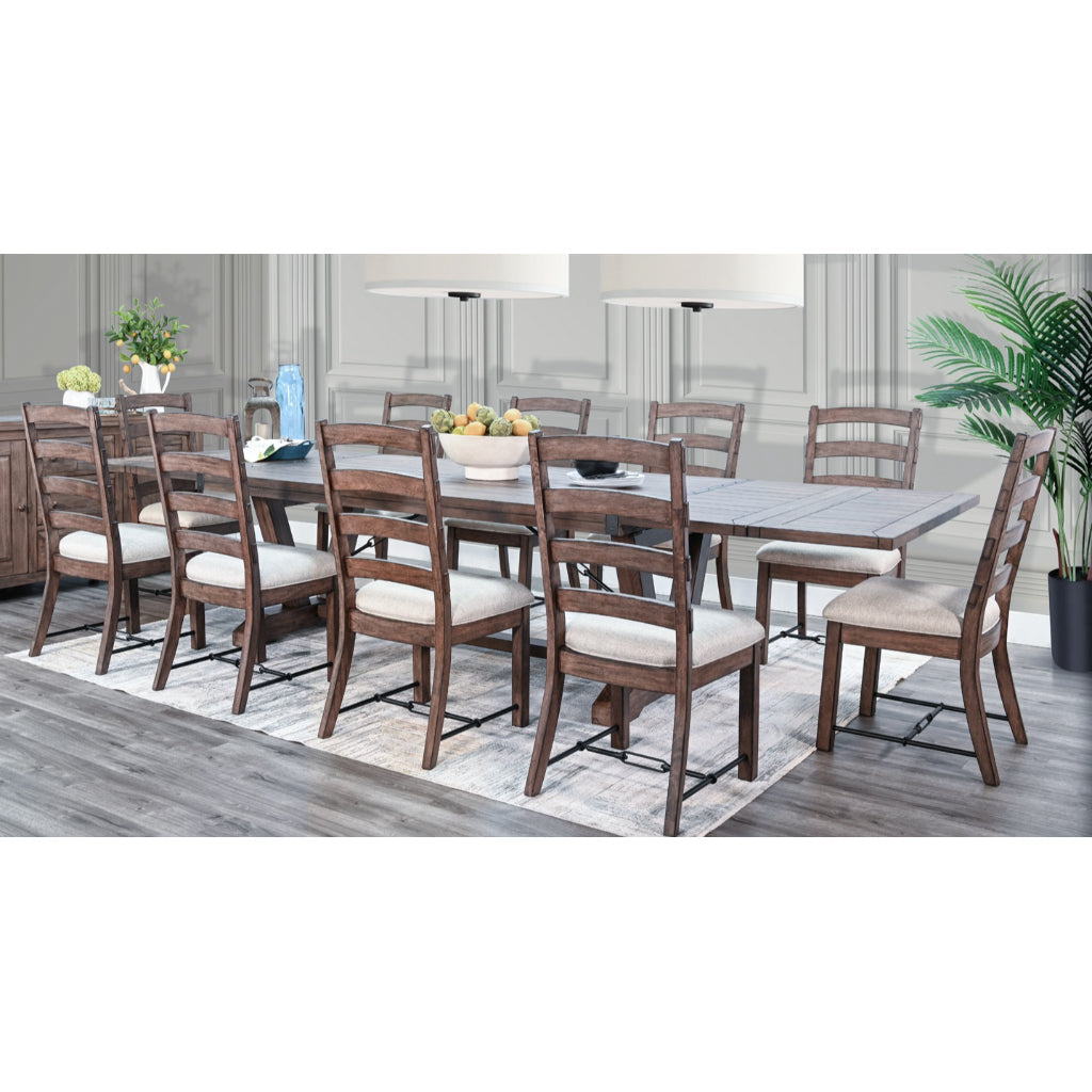 Sunny D Yellowstone Extendable Dining Table with Folding Leaves