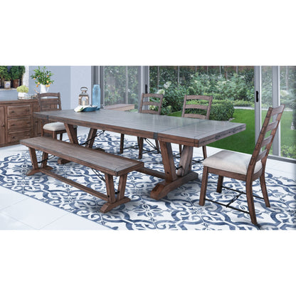 Sunny D Yellowstone Extendable Dining Table with Folding Leaves
