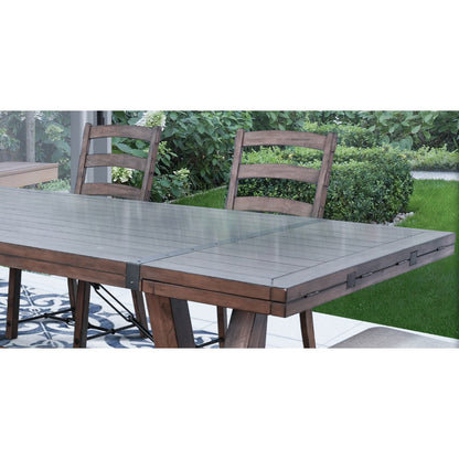 Sunny D Yellowstone Extendable Dining Table with Folding Leaves