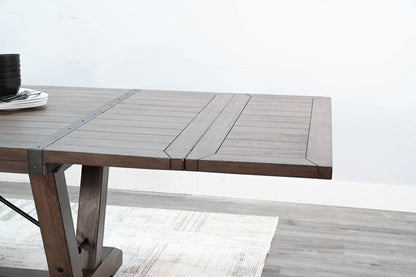 Sunny D Yellowstone Extendable Dining Table with Folding Leaves