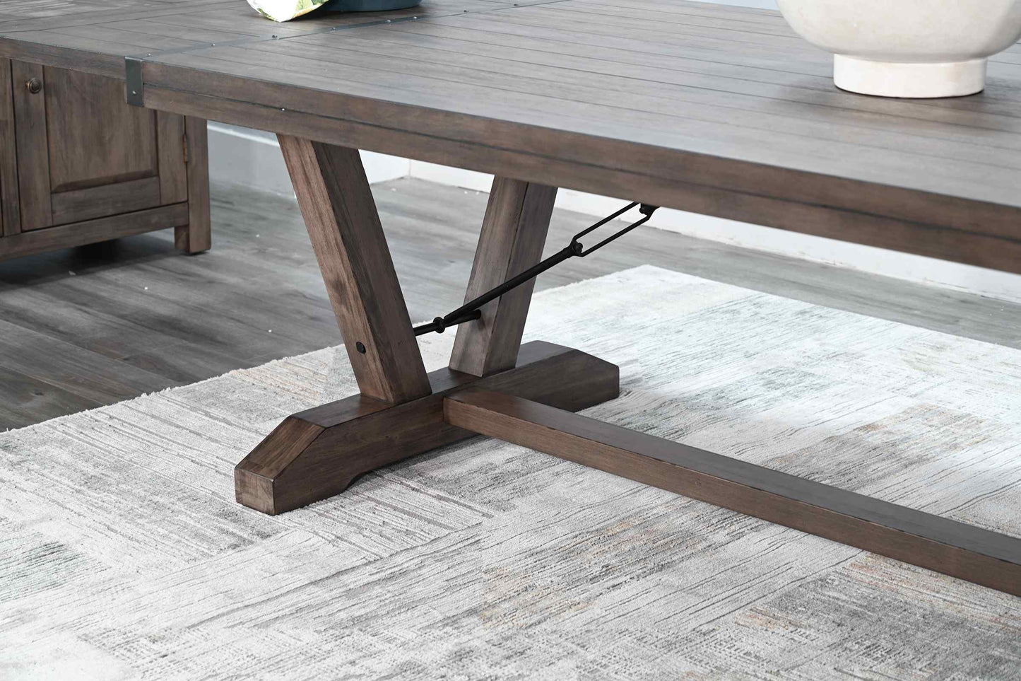 Sunny D Yellowstone Extendable Dining Table with Folding Leaves