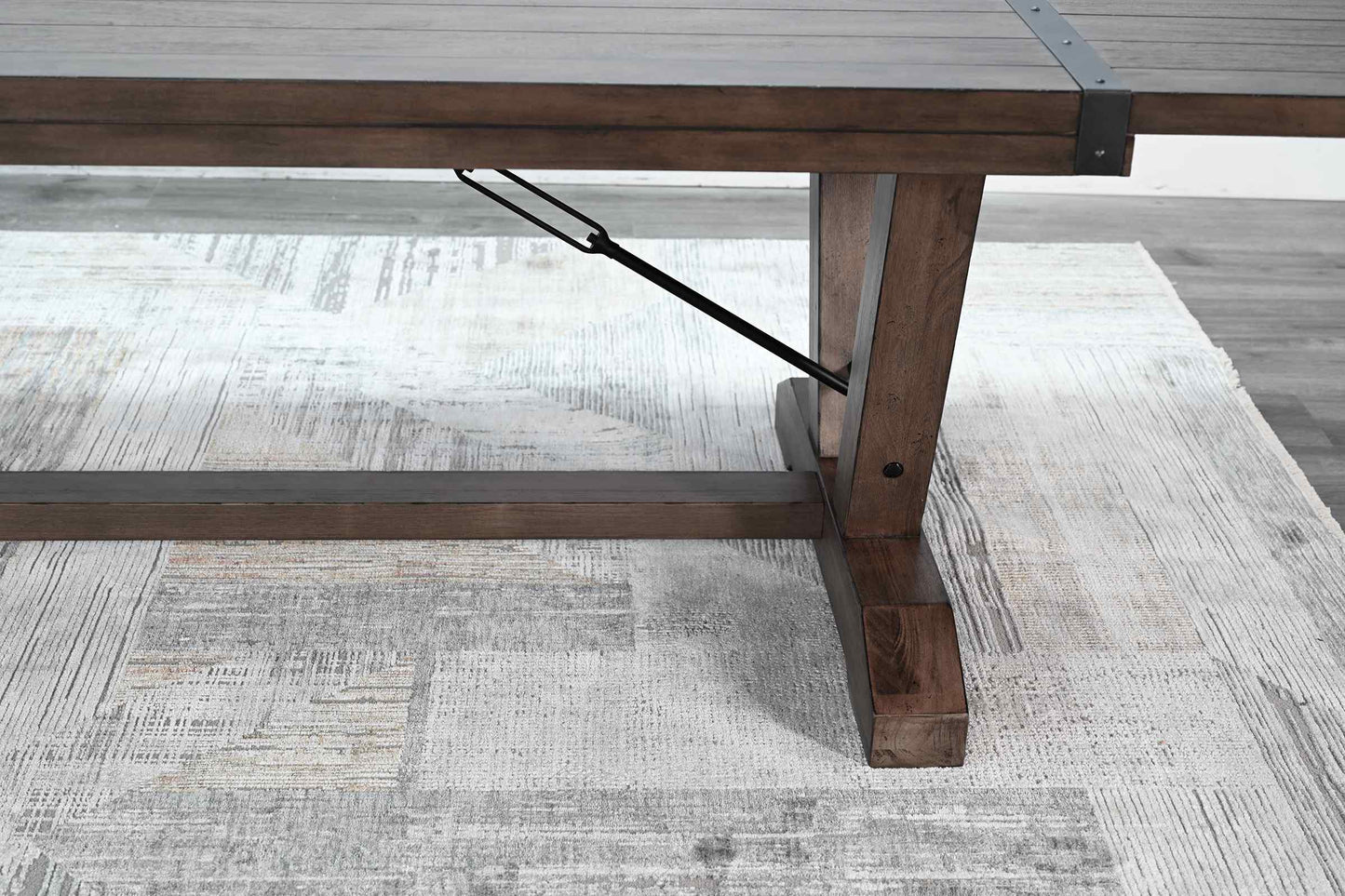 Sunny D Yellowstone Extendable Dining Table with Folding Leaves