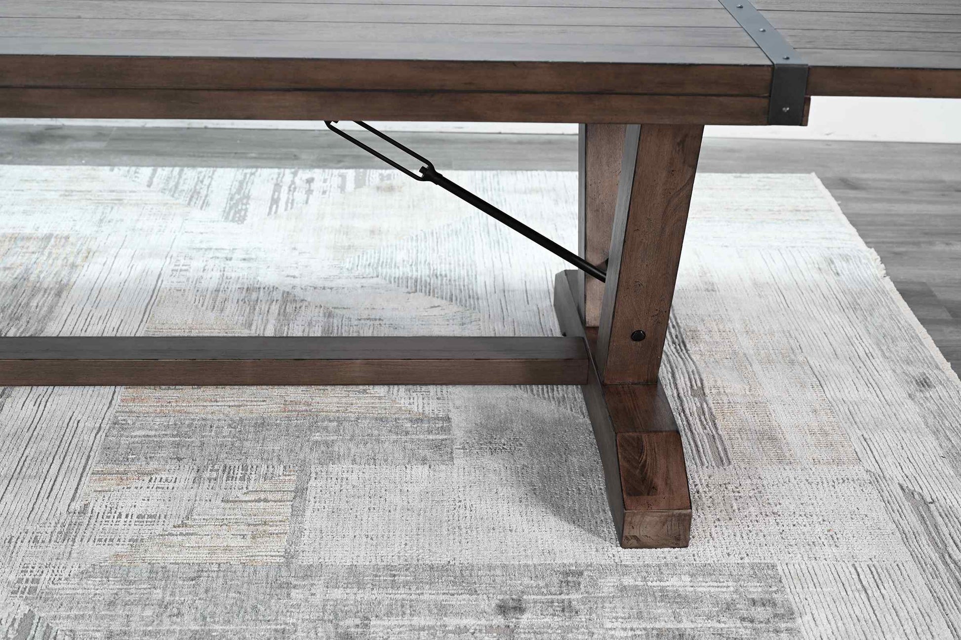 Sunny D Yellowstone Extendable Dining Table with Folding Leaves