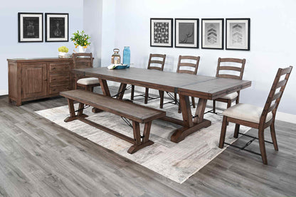 Sunny D Yellowstone Extendable Dining Table with Folding Leaves