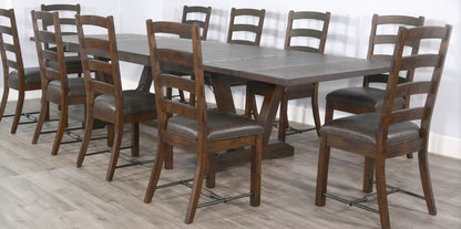Sunny D Homestead Extendable Dining Table with Folding Leaves