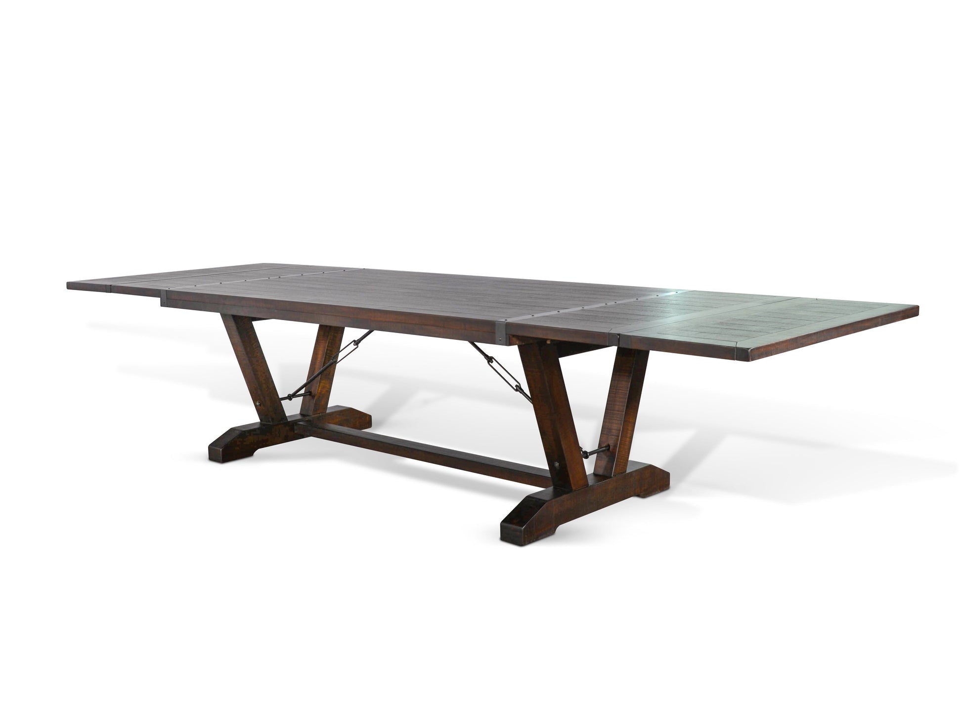Sunny D Homestead Extendable Dining Table with Folding Leaves
