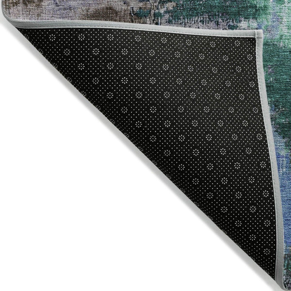 Iriara Green Washable Indoor-Outdoor Rug