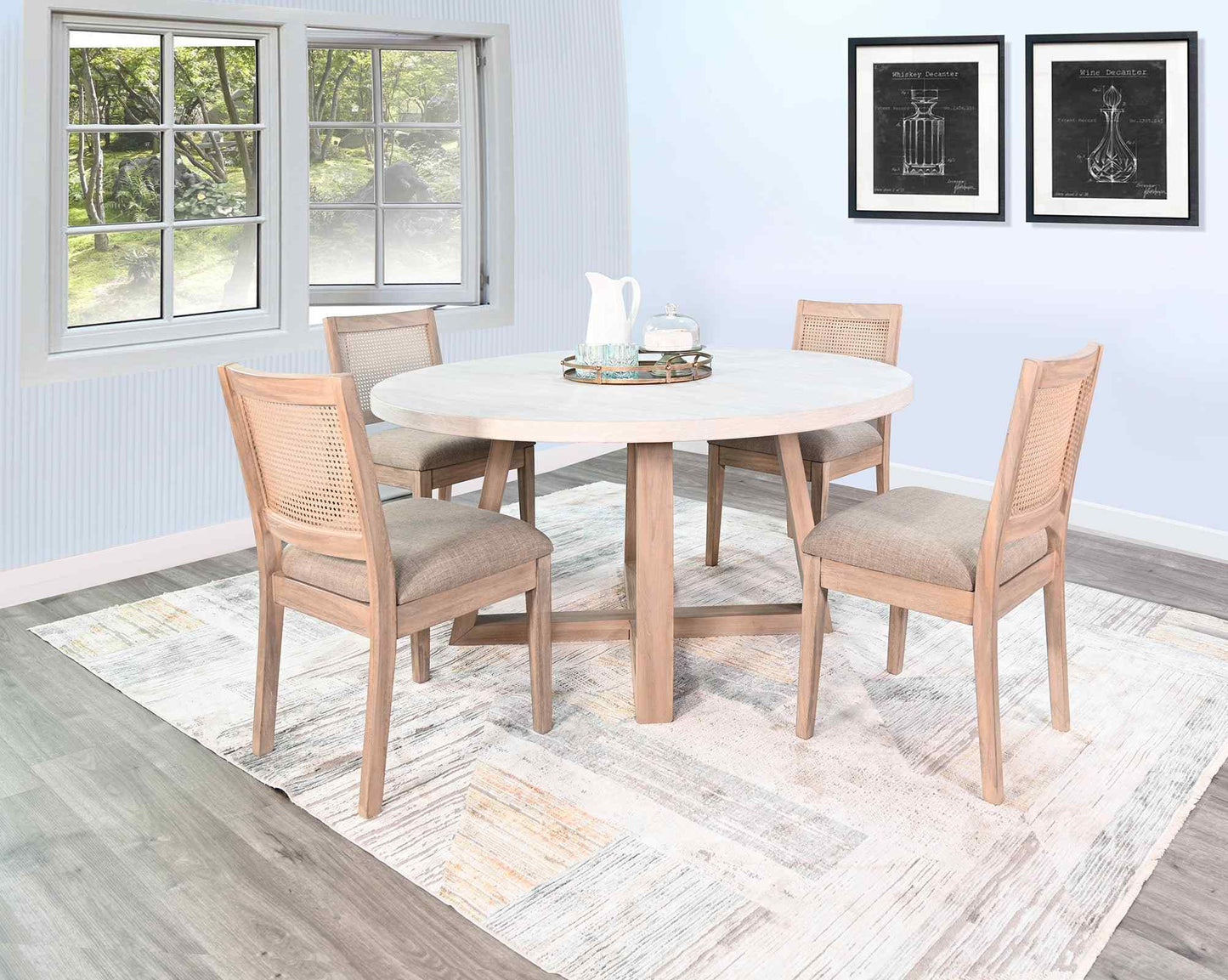 Sunny D Rowan Wooden Round Dining Table