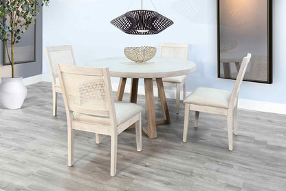 Sunny D Noah Cane Back Armless Dining Chair 2PC