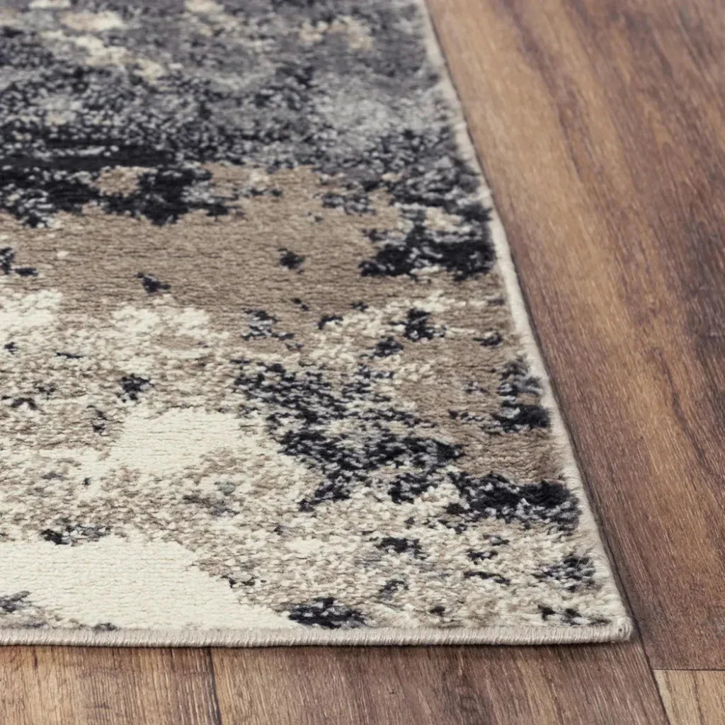 Conk Abstract Beige Kitchen Hallway Runner Rug -- beige