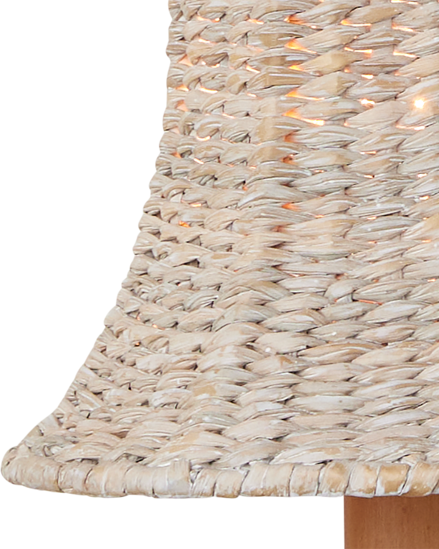 Bell Whitewashed Seagrass Chandelier Shade