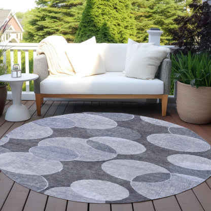 Jaelanor Blue Washable Indoor-Outdoor Rug