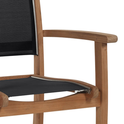 Pearl Stacking Teak Outdoor Dining Armchair 4PC -- view 5