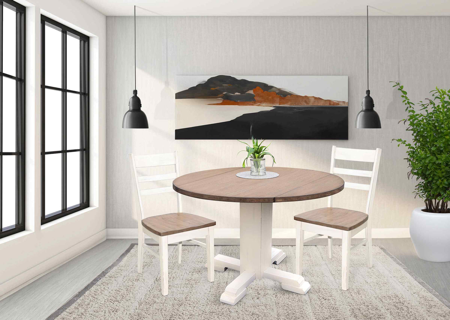 Sunny D Homestead Hills Drop Leaf Extendable Dining Table