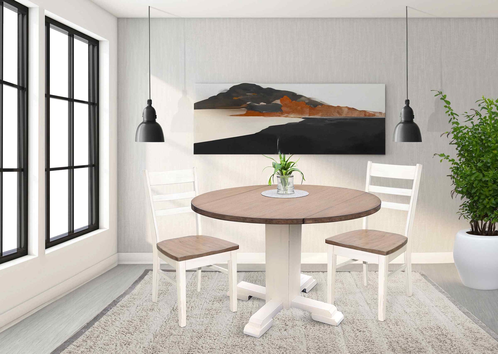 Sunny D Homestead Hills Drop Leaf Extendable Dining Table