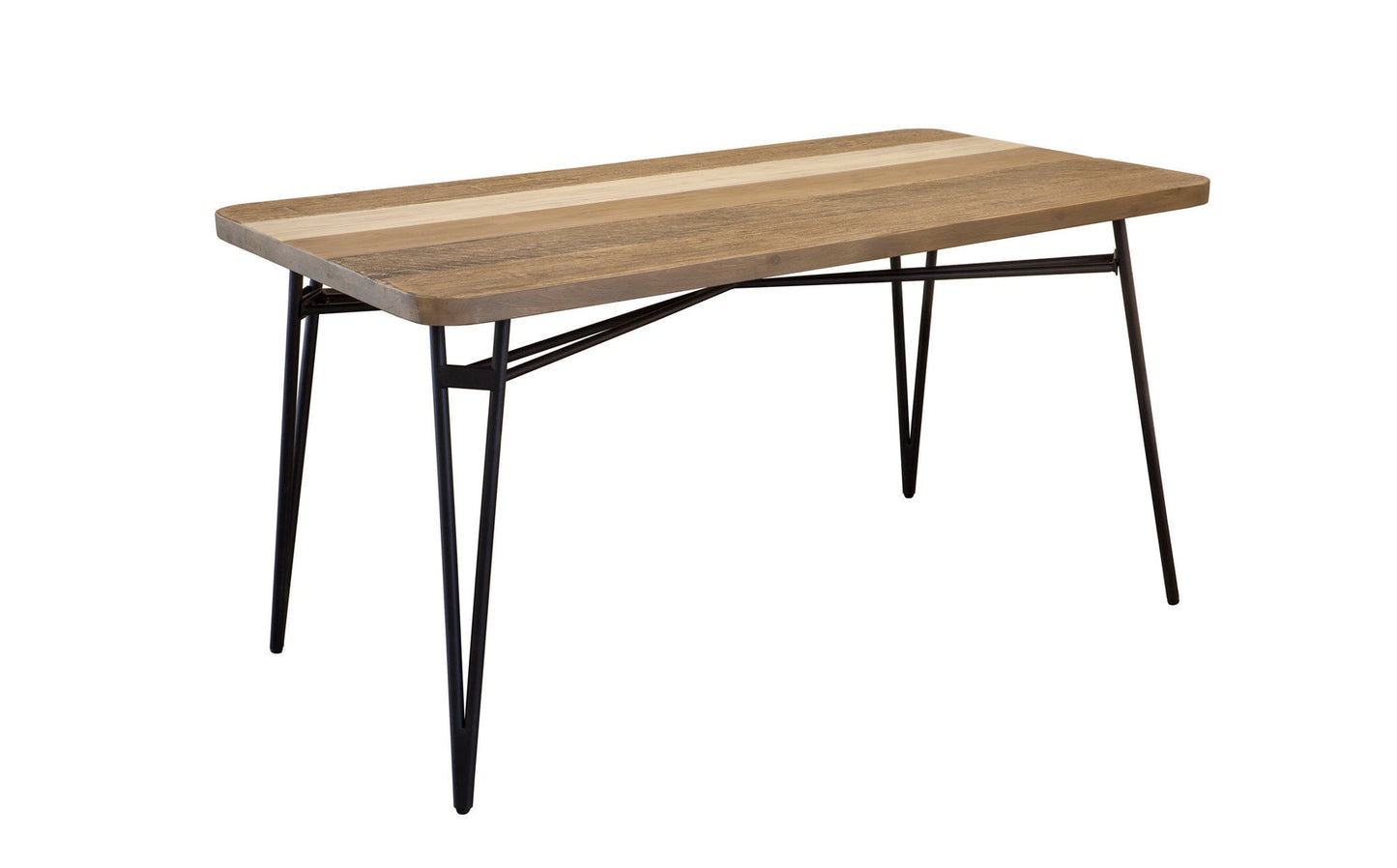 59" Metro Noir Havana Wood and Iron Rectangular Dining Table