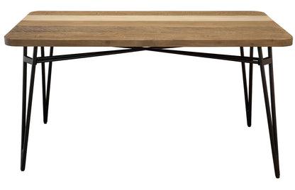 59" Metro Noir Havana Wood and Iron Rectangular Dining Table