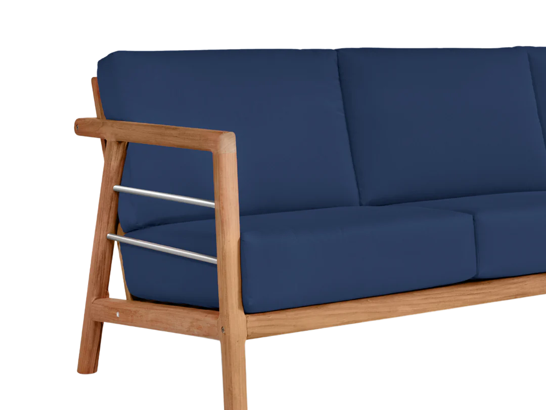 Aalto 86-inch Teak Deep Outdoor Couch with Sunbrella Cu -- view 20