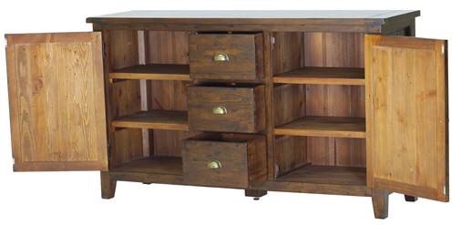 LH Home Irish Coast Three Drawers Wood Sideboard