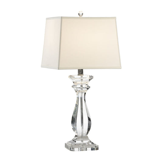 Chelsea House Orlando White Square Crystal Table Lamp
